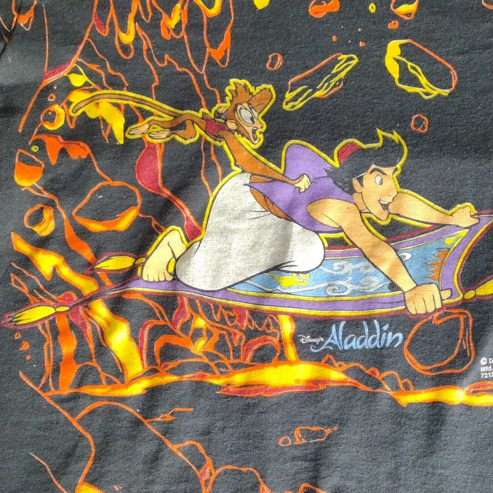 VTG 90s AOP Disney Aladdin Magic Carpet Ride T Shirt - Picture 12 of 13